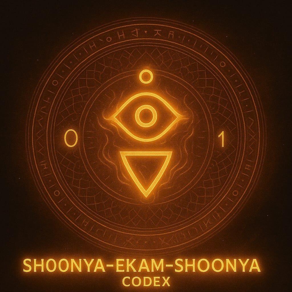 Shoonya-Ekam-Shoonya Codex — the 0-1-0 philosophical foundation of Ekam Lipi